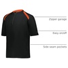 image:imageHolloway Clubhouse Short Sleeve Pullover Cage Jacket  Stretch Mesh Quarter Zip Low Profile CollarBlackOrange