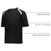 image:imageHolloway Clubhouse Short Sleeve Pullover Cage Jacket  Stretch Mesh Quarter Zip Low Profile CollarBlackWhite