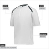 image:imageHolloway Clubhouse Short Sleeve Pullover Cage Jacket  Stretch Mesh Quarter Zip Low Profile CollarWhiteGraphite