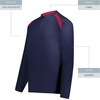image:imageHolloway Mens Clubhouse Pullover Cage Jacket  Quarter Zip  Stylish Long Sleeves  Ultimate ComfortNavyScarlet