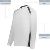 image:imageHolloway Mens Clubhouse Pullover Cage Jacket  Quarter Zip  Stylish Long Sleeves  Ultimate ComfortWhiteGraphite