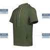 image:imageHolloway Mens Holloway Ventura Soft Knit Short Sleeve Hoodie  Athletic Sweatshirt for Men for Training Gym Or Casual WearOlive