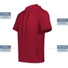 image:imageHolloway Mens Holloway Ventura Soft Knit Short Sleeve Hoodie  Athletic Sweatshirt for Men for Training Gym Or Casual WearScarlet