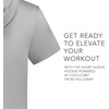image:imageHolloway Mens Powered By Coolcore Short Sleeve Hoodie  Athleticfit Gym Hoodie With 4way Stretch and Cooling FabricAthletic Grey