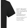 image:imageHolloway Mens Powered By Coolcore Short Sleeve Hoodie  Athleticfit Gym Hoodie With 4way Stretch and Cooling FabricBlack