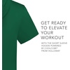 image:imageHolloway Mens Powered By Coolcore Short Sleeve Hoodie  Athleticfit Gym Hoodie With 4way Stretch and Cooling FabricDark Green