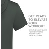 image:imageHolloway Mens Powered By Coolcore Short Sleeve Hoodie  Athleticfit Gym Hoodie With 4way Stretch and Cooling FabricIron