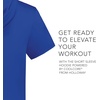 image:imageHolloway Mens Powered By Coolcore Short Sleeve Hoodie  Athleticfit Gym Hoodie With 4way Stretch and Cooling FabricRoyal