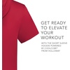 image:imageHolloway Mens Powered By Coolcore Short Sleeve Hoodie  Athleticfit Gym Hoodie With 4way Stretch and Cooling FabricScarlet