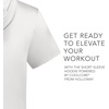 image:imageHolloway Mens Powered By Coolcore Short Sleeve Hoodie  Athleticfit Gym Hoodie With 4way Stretch and Cooling FabricWhite
