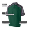 image:imageHolloway Raider Pullover Cage Jacket  WeatherResistant Quarter Zip Athletic Wear with Sleeve PocketCarbon PrintForest