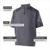 image:imageHolloway Raider Pullover Cage Jacket  WeatherResistant Quarter Zip Athletic Wear with Sleeve PocketCarbon PrintGraphite