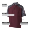 image:imageHolloway Raider Pullover Cage Jacket  WeatherResistant Quarter Zip Athletic Wear with Sleeve PocketCarbon PrintMaroon