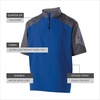 image:imageHolloway Raider Pullover Cage Jacket  WeatherResistant Quarter Zip Athletic Wear with Sleeve PocketCarbon PrintRoyal