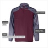 image:imageHolloway Raider Pullover Cage Jacket  WeatherResistant UltraLight Quarter Zip Sleeve Pocket  For Outdoors amp TravelCarbn Prt Mroon