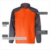 image:imageHolloway Raider Pullover Cage Jacket  WeatherResistant UltraLight Quarter Zip Sleeve Pocket  For Outdoors amp TravelCarbn Prt Ornge
