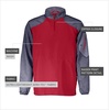 image:imageHolloway Raider Pullover Cage Jacket  WeatherResistant UltraLight Quarter Zip Sleeve Pocket  For Outdoors amp TravelCarbn Prt Scarl