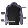 image:imageHolloway Raider Pullover Cage Jacket  WeatherResistant UltraLight Quarter Zip Sleeve Pocket  For Outdoors amp TravelCarbon PrintBlack