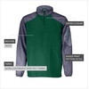 image:imageHolloway Raider Pullover Cage Jacket  WeatherResistant UltraLight Quarter Zip Sleeve Pocket  For Outdoors amp TravelCarbon PrintForest