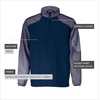 image:imageHolloway Raider Pullover Cage Jacket  WeatherResistant UltraLight Quarter Zip Sleeve Pocket  For Outdoors amp TravelCarbon Prt Navy