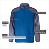 image:imageHolloway Raider Pullover Cage Jacket  WeatherResistant UltraLight Quarter Zip Sleeve Pocket  For Outdoors amp TravelCarbon Prt Royl