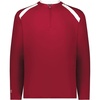 image:imageHolloway Mens Clubhouse Pullover Cage Jacket  Quarter Zip  Stylish Long Sleeves  Ultimate ComfortScarletWhite