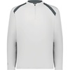 image:imageHolloway Mens Clubhouse Pullover Cage Jacket  Quarter Zip  Stylish Long Sleeves  Ultimate ComfortWhiteGraphite
