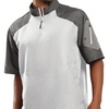 image:imageHolloway Raider Pullover Cage Jacket  WeatherResistant Quarter Zip Athletic Wear with Sleeve PocketCarbon PrintWhite
