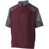 image:imageHolloway Raider Pullover Cage Jacket  WeatherResistant Quarter Zip Athletic Wear with Sleeve PocketMaroon
