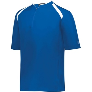 image:imageHolloway Clubhouse Short Sleeve Pullover Cage Jacket  Stretch Mesh Quarter Zip Low Profile CollarRoyalWhite