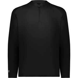 image:imageHolloway Mens Clubhouse Pullover Cage Jacket  Quarter Zip  Stylish Long Sleeves  Ultimate ComfortBlackBlack