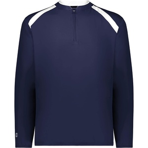 image:imageHolloway Mens Clubhouse Pullover Cage Jacket  Quarter Zip  Stylish Long Sleeves  Ultimate ComfortNavyWhite
