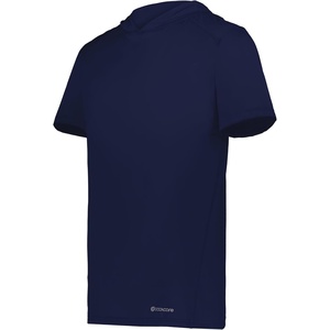 image:imageHolloway Mens Powered By Coolcore Short Sleeve Hoodie  Athleticfit Gym Hoodie With 4way Stretch and Cooling FabricNavy