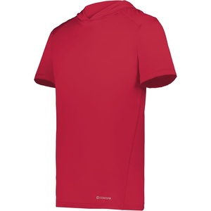 image:imageHolloway Mens Powered By Coolcore Short Sleeve Hoodie  Athleticfit Gym Hoodie With 4way Stretch and Cooling FabricScarlet