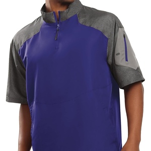 image:imageHolloway Raider Pullover Cage Jacket  WeatherResistant Quarter Zip Athletic Wear with Sleeve PocketCarbon PrintPurple