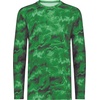 image:imageHolloway Mens CottonTouch Poly Cloud Long Sleeve TeeDark Green Shockwave Print