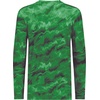 image:imageHolloway Mens CottonTouch Poly Cloud Long Sleeve TeeDark Green Shockwave Print