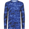 image:imageHolloway Mens CottonTouch Poly Cloud Long Sleeve TeeNavy Shockwave Print