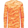 image:imageHolloway Mens CottonTouch Poly Cloud Long Sleeve TeeOrange Shockwave Print