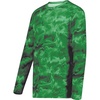 Dark Green Shockwave Print