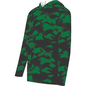 image:imageHolloway Boys Youth Stock Cottontouch Poly HoodieDark Green Glacier Print