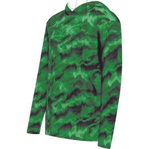 image:imageHolloway Boys Youth Stock Cottontouch Poly HoodieDark Green Shockwave Print