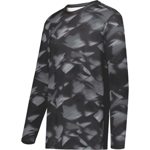 image:imageHolloway Mens CottonTouch Poly Cloud Long Sleeve TeeBlack Glacier Print