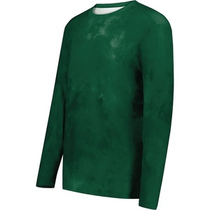 image:imageHolloway Mens CottonTouch Poly Cloud Long Sleeve TeeDark Green Cloud Print