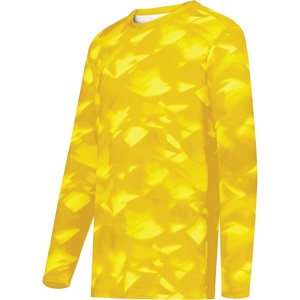 image:imageHolloway Mens CottonTouch Poly Cloud Long Sleeve TeeGold Glacier Print