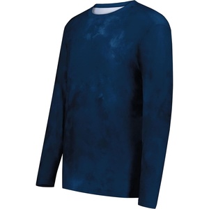 image:imageHolloway Mens CottonTouch Poly Cloud Long Sleeve TeeNavy Cloud Print