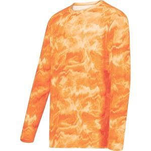 image:imageHolloway Mens CottonTouch Poly Cloud Long Sleeve TeeOrange Shockwave Print