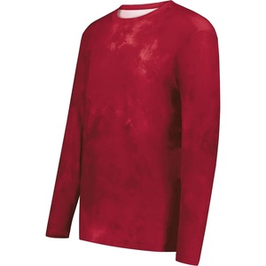 image:imageHolloway Mens CottonTouch Poly Cloud Long Sleeve TeeScarlet Cloud Print