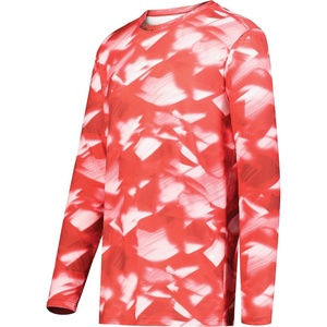 image:imageHolloway Mens CottonTouch Poly Cloud Long Sleeve TeeScarlet Glacier Print