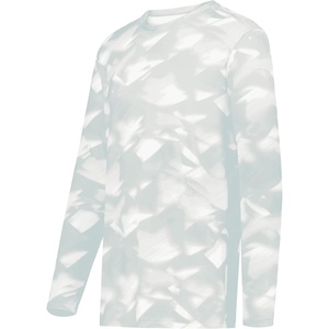 image:imageHolloway Mens CottonTouch Poly Cloud Long Sleeve TeeSilver Glacier Print